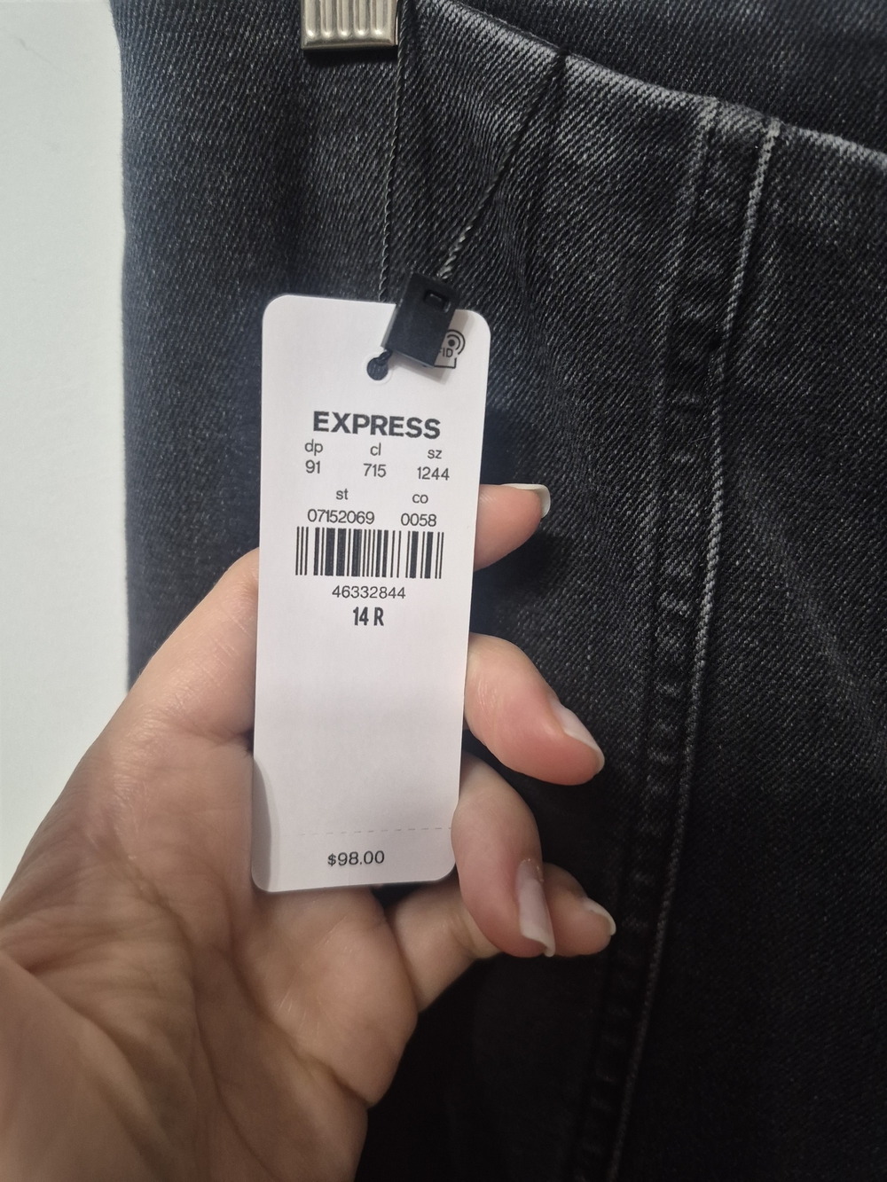 Express Black Washed Flare Jeans - Picture 3 of 4